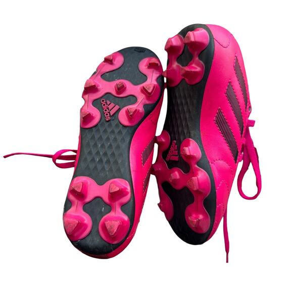 Adidas size 12K Goletto VIII FG J cleats Team Shock Pink & Black style GW6163 - Picture 6 of 9